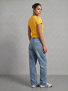 yellow-cotton-lycra-slogan-tee-back-angle-uptownie.png