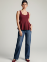 maroon-stretchable-ribbed-peplum-top-front-view-uptownie.png