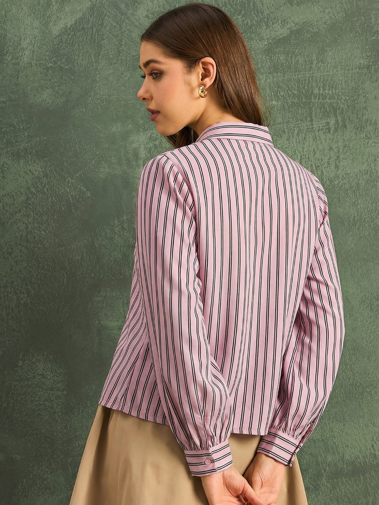 pink-striped-pure-linen-front-tie-up-top-back-angle-uptownie.png