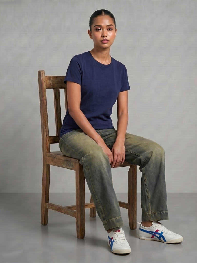 navy-blue-pure-cotton-everyday-tee-full-model-view-uptownie.png