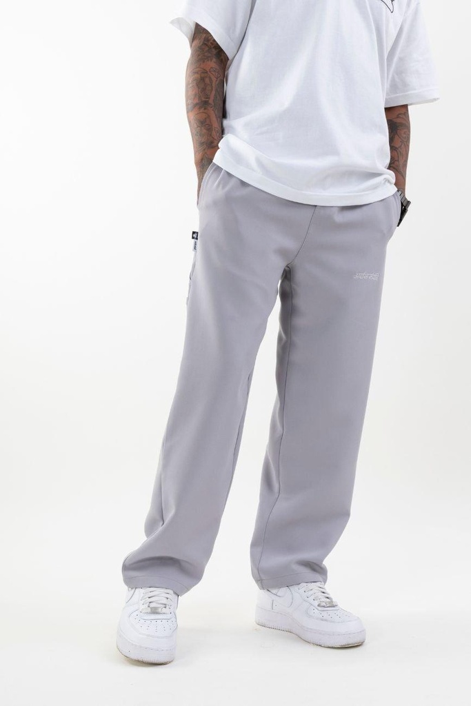 [UM23_TRCK_002_S/28] Upgraded Relaxed Straight-Cut Track Pants // Grey (S/28)