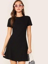 Round Neck Stretchable Skater Dress