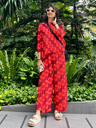 Pleated Pants with a Front Drape