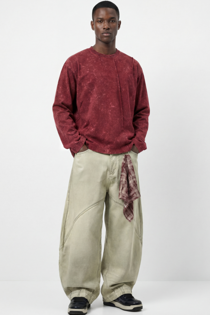 [25SSBF44_RD_S] Volcano // Full Sleeve T-shirt (S)