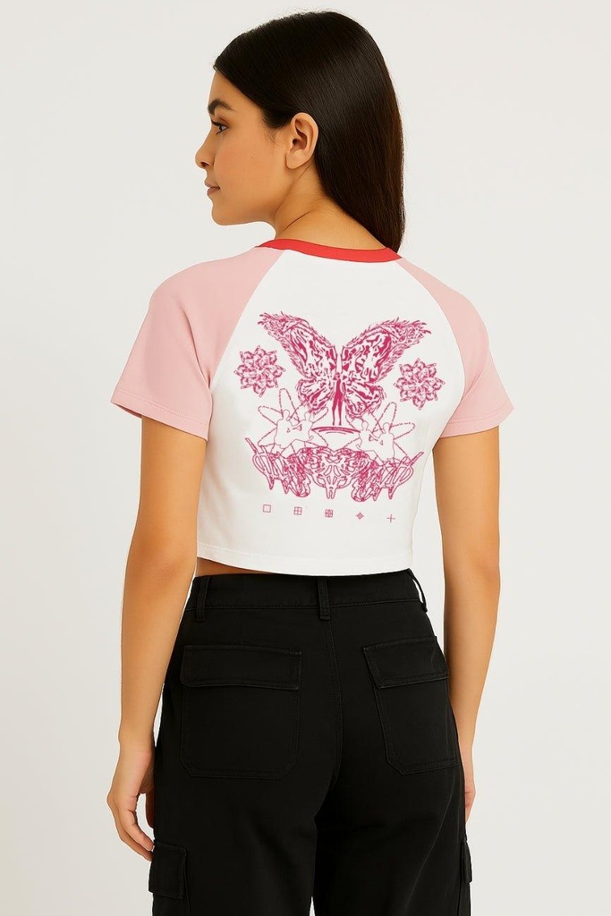 [25CTRG1_PN_S] Lost Angels // Women’s Fitted Crop Top (S)