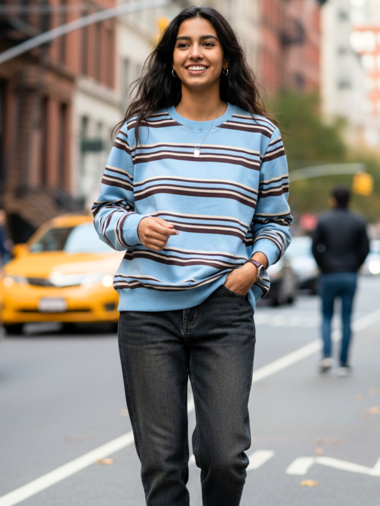 [ULSS24SW19-32-337-02] Printed Sweatshirt (S, Blue)
