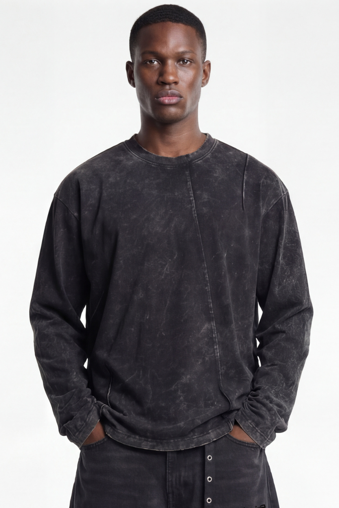 [25SSBF45_BK_S] Graphite // Full Sleeve T-shirt (S)