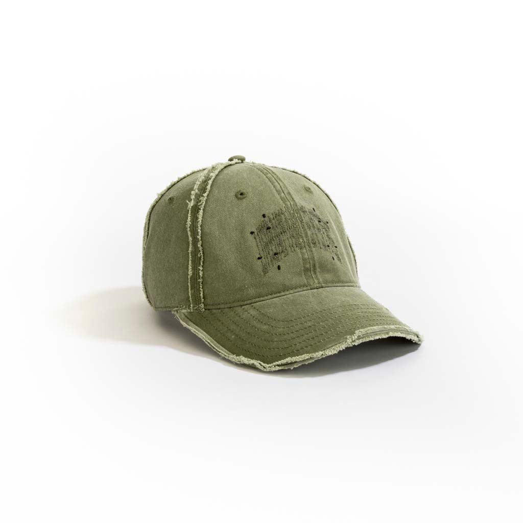 [24BC201_OL] Washed Denim Baseball Cap // Olive