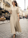 Pure Cotton Shirt Dress With Gathered Detailing