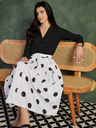 Pure Linen Box Pleated Midi Skirt