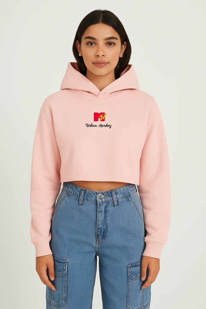 Flow Cropped Hoodie_MTV x Urban Monkey