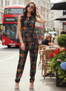Floral Keyhole Jumpsuit with Belt