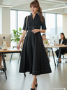 Corset Panelled Cotton Midi Dress