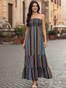 Strapless Smocked Maxi Dress