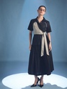 Pure Cotton Waist Tie-Up Shirt