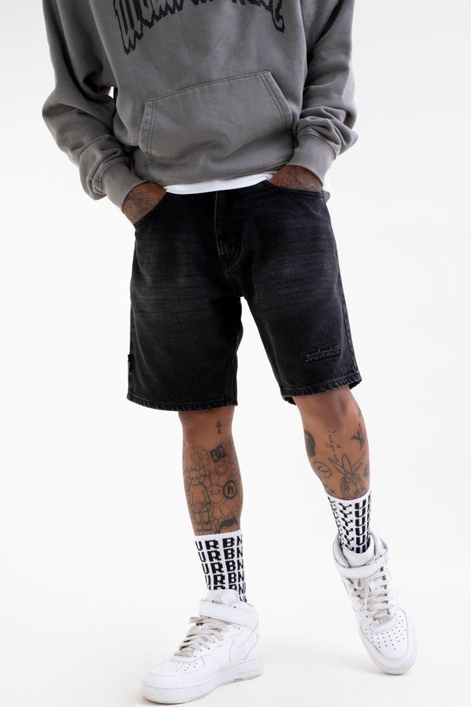 [UM24A_DE_009_S] Denim Shorts // Washed Charcoal (S/28)