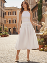 Bubble Cotton Midi Skirt