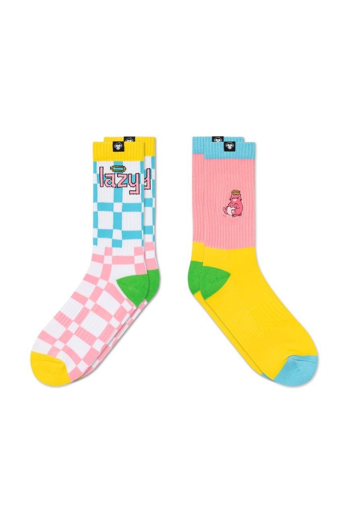 [UMSK003LZ_BLY_S] 2 Pairs // Bored + Games socks (small)