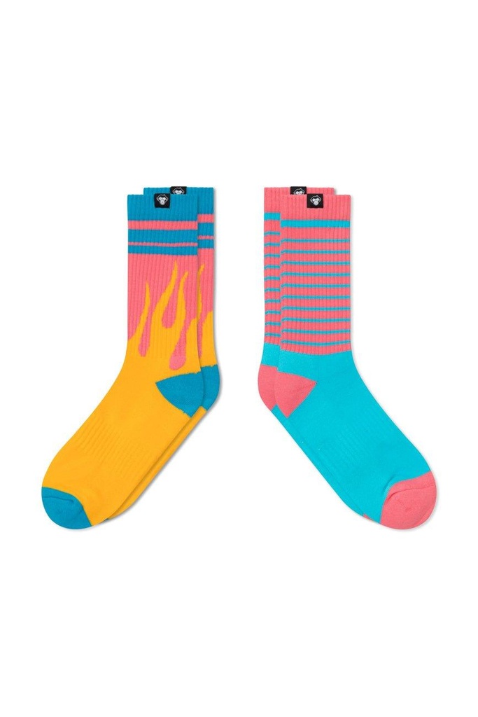 [UMSK002FL_BLPK_S] 2 Pairs // Blaze + Striker socks (small)
