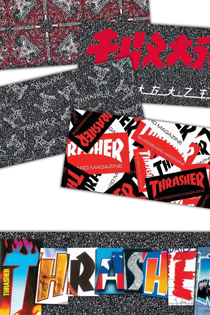 [88483449] Thrasher Grip Strips Grip Tape 9in x 3.25in Graphic Mob (single)