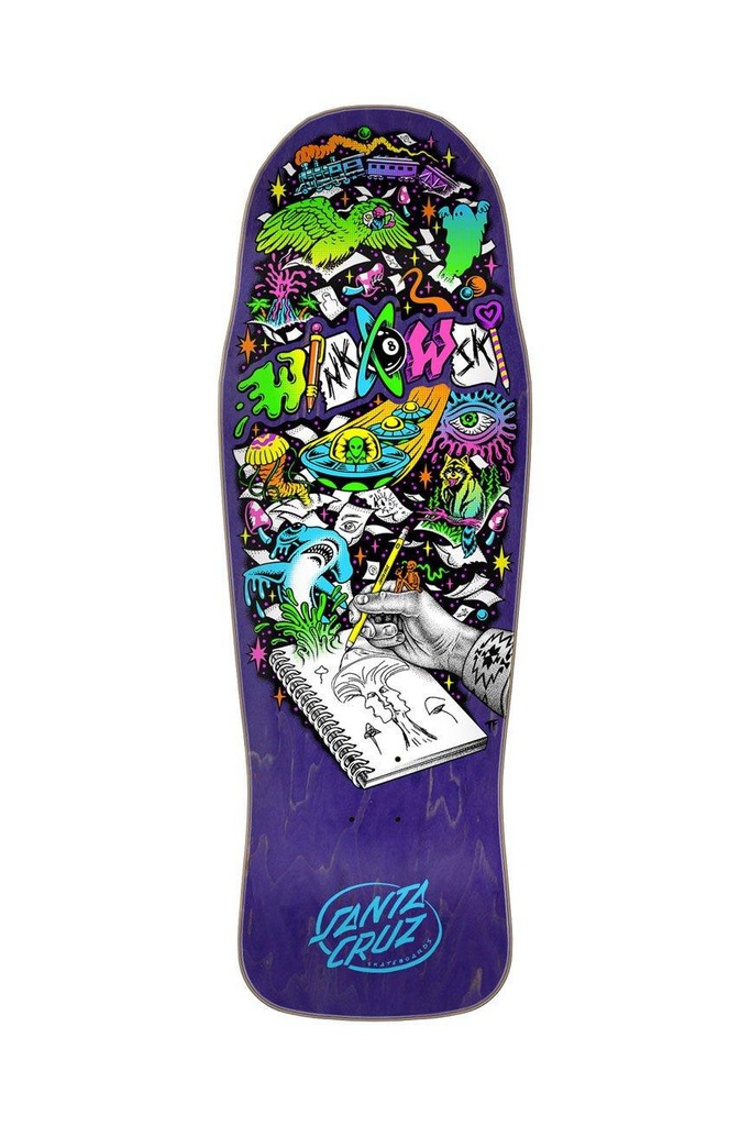 [11117018] Winkowski Sketchbook Shaped 10.34in x 30.54in Santa Cruz Decks