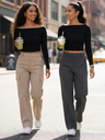 Stretchable Ribbed Backless Top