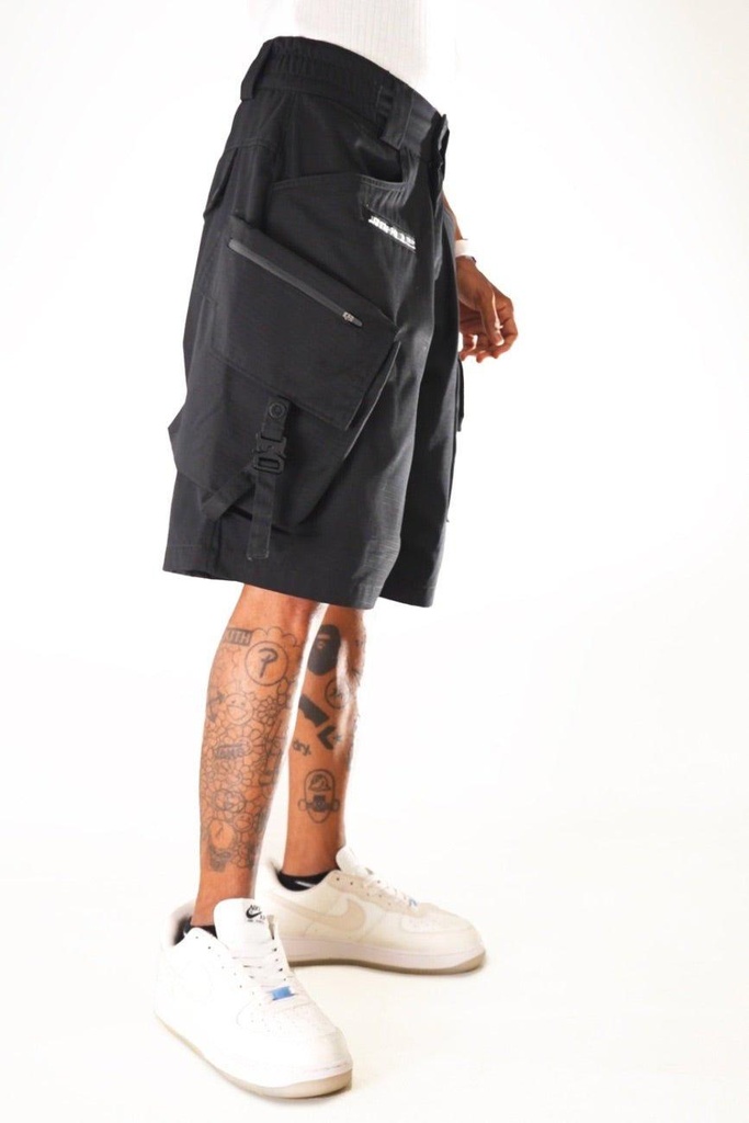 [UM23_CRGS002_XS/S] Ripstop Cargo Shorts // Black (XS/S(26-28))