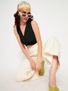 Stretchable Knotted Short Top