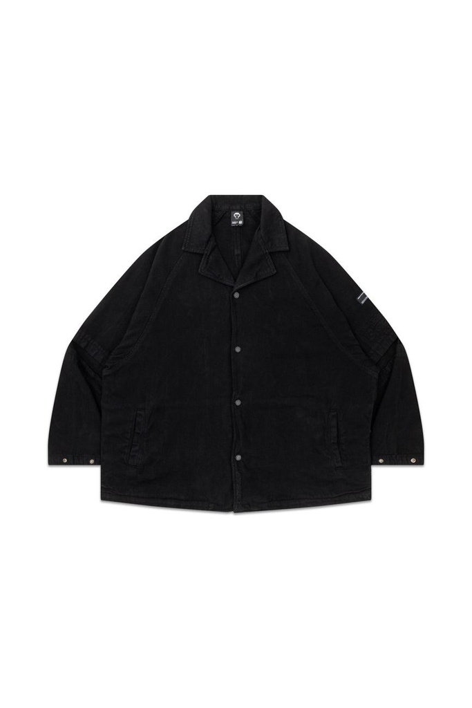 [UM23A_SH_004A_XS/S] Hobo Shacket // Black (XS/S)