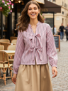Pure Linen Front Tie-up Top