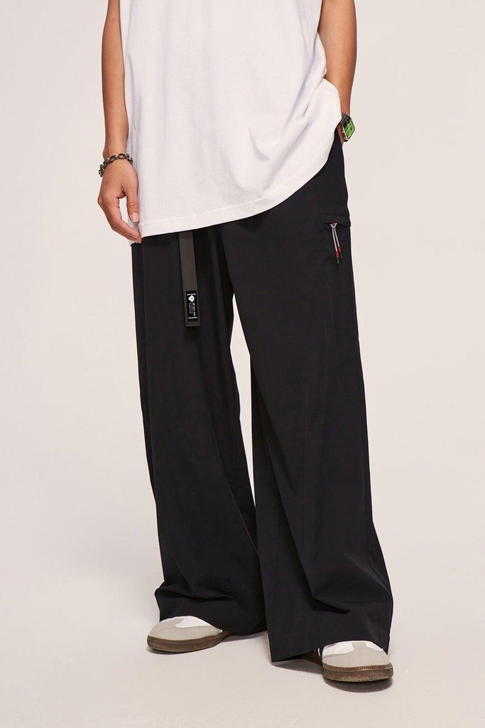[12128S23_BLK_S] Baggy Cargo Pants // 001 (S)