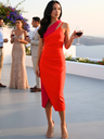 Stretchable Ribbed Dual-Color Dress