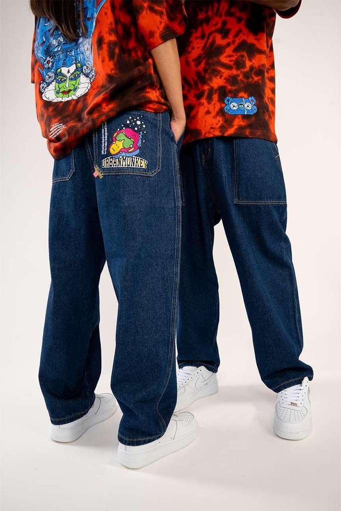 [UM23D_BLU_S] 90's Denim Blue Baggy Jeans (S)
