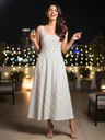 Stretchable Corset Fit & Flare Midi Dress