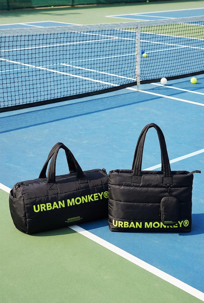 [25DFTB_PL05_PL06] Pack of 2 Puffer bags // Neon On Black