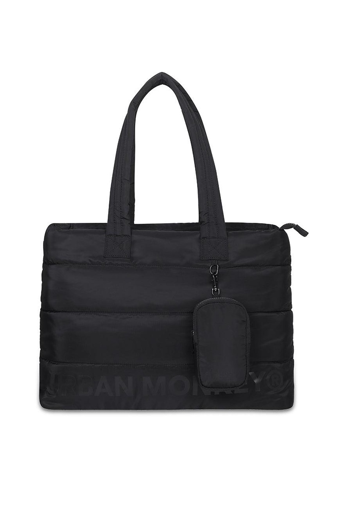 [25TB_PL08] Puffer Shoulder Bag // Black On Black