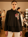 Double Layered Applique Cotton Shirt