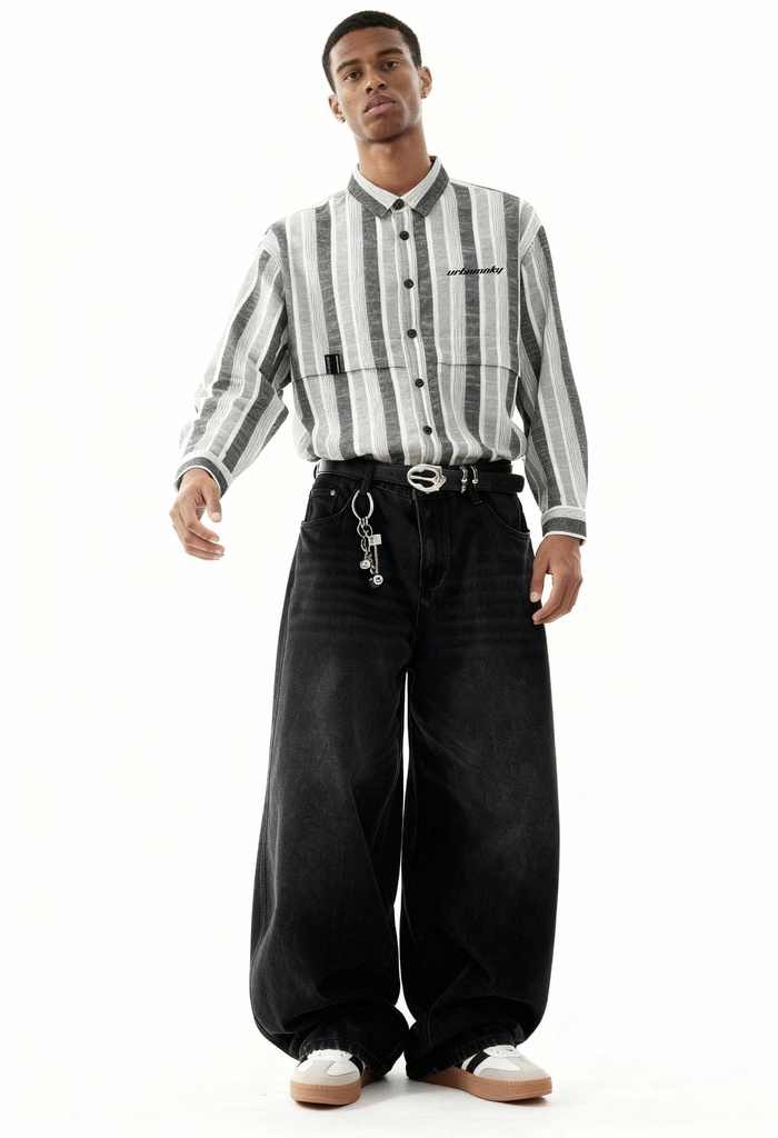 [25SHOVF17_MC_S] Aero Vent Striped Shirt (S)