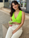 Stretchable Knotted Short Top
