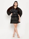 Short Ruffle Pleated Organza Skirt