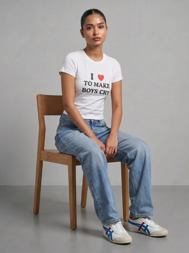 [ULSS26TP22-35-105-02] 180 GSM Cotton Lycra Slogan Tee (S, Black)