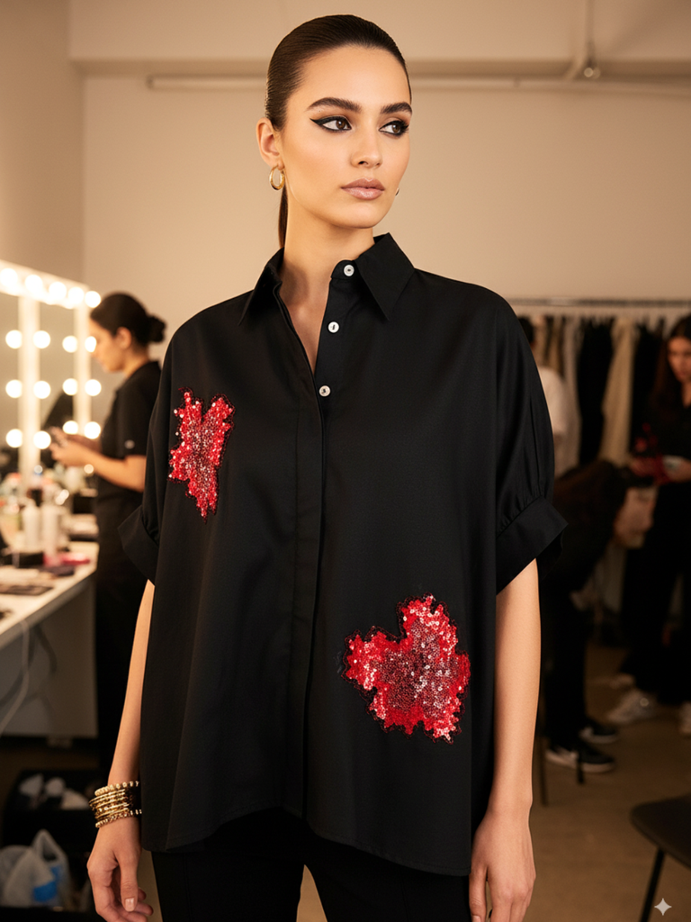 Antifit Embellished Cotton Shirt