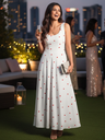 Stretchable Corset Fit & Flare Midi Dress