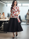 Pure Cotton Waist Tie-Up Shirt