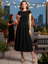 Stretchable Backless Midi Dress