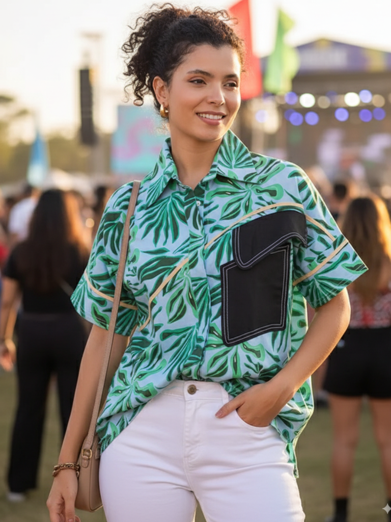 [ULSS25TP20-18-231-02] Cotton Boxy Shirt With Asymmetric Contrast Pocket (S)