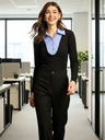Contrast Placket Stretchable Ribbed Top