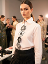 Embroidered Applique Cotton Shirt