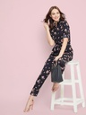 Floral Roll Up Jumpsuit