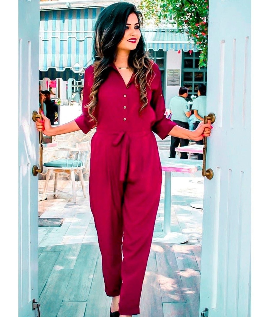 [ULSS16DR03-14-087-02] Button Down Roll-up Jumpsuit (S)